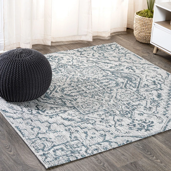 Jonathan Y SANTA MONICA Black SMB105D 9ft. Square Rug