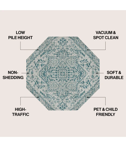 Jonathan Y SANTA MONICA Green SMB105C 5ft.-3in. Octagon Rug