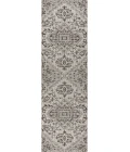 Estrella Bohemian Medallion Textured Weave Black/Gray 2 ft. x 10 ft. Indoor/Outdoor Runner Rug