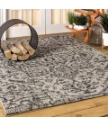 Estrella Bohemian Medallion Textured Weave Black/Gray 3 ft. x 5 ft. Indoor/Outdoor Area Rug