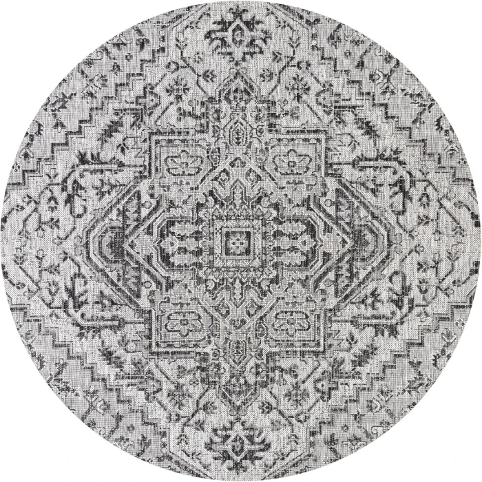 Jonathan Y SANTA MONICA Black SMB105D 3ft.-1in. Round Rug