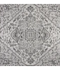 Estrella Bohemian Medallion Textured Weave Black/Gray 5' Square Indoor/Outdoor Area Rug