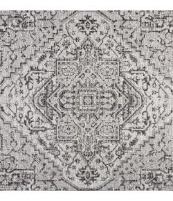 Jonathany Santa Monica SMB105D Black/Gray Area Rug 5 ft. 3 in. X 5 ft. 3 in. Square