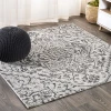 Jonathany Santa Monica SMB105D Black/Gray Area Rug 5 ft. 3 in. X 5 ft. 3 in. Square