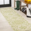 Jonathany Santa Monica SMB105E Cream/Green Area Rug 2 ft. 2 in. X 8 ft. Runner