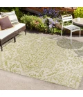 Estrella Bohemian Medallion Textured Weave Cream/Green 4 ft. x 6 ft. Indoor/Outdoor Area Rug