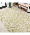 Estrella Bohemian Medallion Textured Weave Cream/Green 4 ft. x 6 ft. Indoor/Outdoor Area Rug