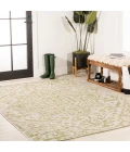 Estrella Bohemian Medallion Textured Weave Cream/Green 4 ft. x 6 ft. Indoor/Outdoor Area Rug