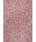 Estrella Bohemian Medallion Textured Weave Light Gray/Fuchsia 9 ft. x 12 ft. Indoor/Outdoor Area Rug