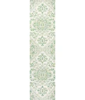 Estrella Bohemian Medallion Textured Weave Green/Cream 2 ft. x 10 ft. Indoor/Outdoor Runner Rug