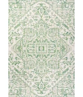 Estrella Bohemian Medallion Textured Weave Green/Cream 4 ft. x 6 ft. Indoor/Outdoor Area Rug