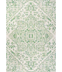 Jonathany Santa Monica SMB105G Green/Cream Area Rug 3 ft. 11 in. X 6 ft. Rectangle