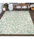 Estrella Bohemian Medallion Textured Weave Green/Cream 4 ft. x 6 ft. Indoor/Outdoor Area Rug