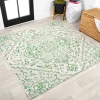 Jonathany Santa Monica SMB105G Green/Cream Area Rug 5 ft. 3 in. X 5 ft. 3 in. Square