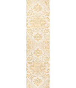 Jonathany Santa Monica SMB105H Cream/Yellow Area Rug 2 ft. 2 in. X 8 ft. Runner