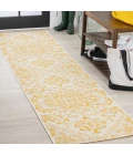 Estrella Bohemian Medallion Textured Weave Cream/Yellow 2 ft. x 10 ft. Indoor/Outdoor Runner Rug
