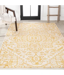 Jonathany Santa Monica SMB105H Cream/Yellow Area Rug 3 ft. 11 in. X 6 ft. Rectangle