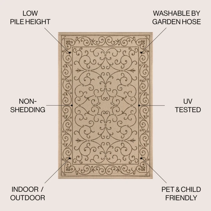 Jonathan Y SANTA MONICA Beige SMB106A 6ft. X 9ft. Rect. Rug