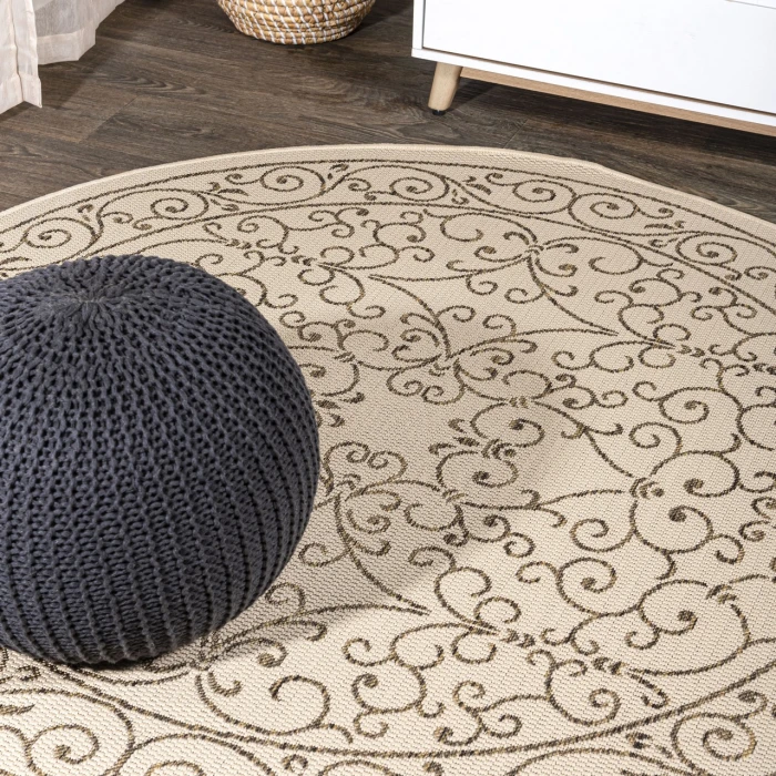 Jonathan Y SANTA MONICA Beige SMB106A 9ft. Round Rug