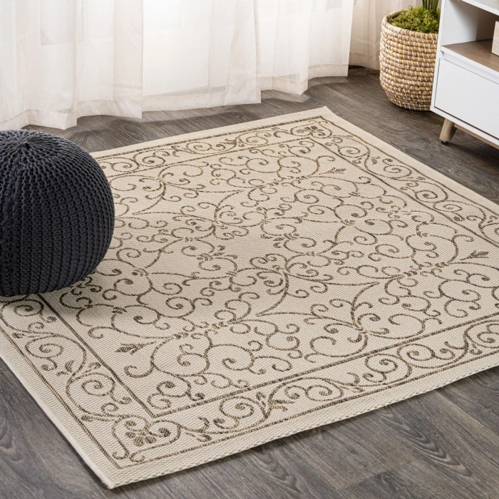 Jonathan Y SANTA MONICA Beige SMB106A 7ft.-9in. Square Rug