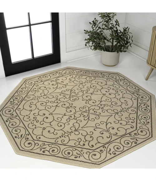 Jonathan Y SANTA MONICA Red SMB106B 7ft.-9in. Octagon Rug