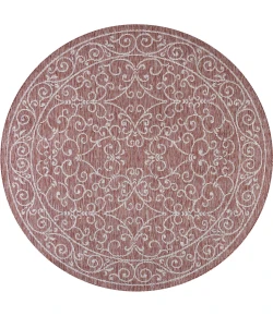 Jonathan Y SANTA MONICA Red SMB106B 6ft.7in. Round Rug