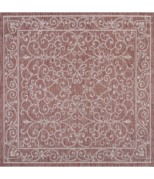 Jonathan Y SANTA MONICA Red SMB106B 7ft.-9in. Square Rug