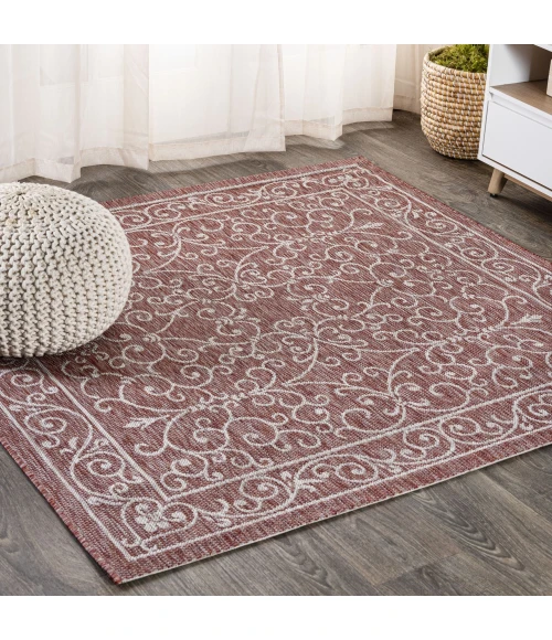 Jonathan Y SANTA MONICA Red SMB106B 7ft.-9in. Square Rug
