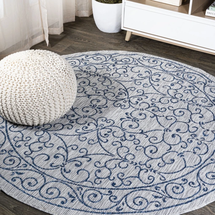 Jonathan Y SANTA MONICA Gray SMB106C 3ft.-11in. Round Rug