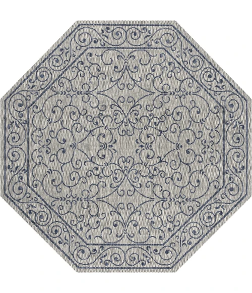 Jonathan Y SANTA MONICA Gray SMB106C 5ft.-3in. Octagon Rug