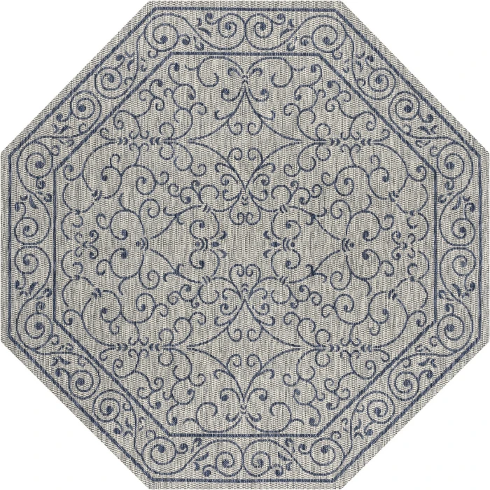 Jonathan Y SANTA MONICA Blue SMB106D 7ft.-9in. Octagon Rug
