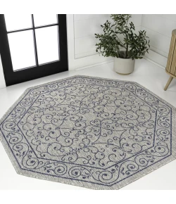 Jonathan Y SANTA MONICA Blue SMB106D 7ft.-9in. Octagon Rug