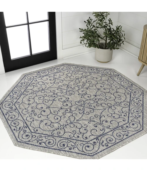 Jonathan Y SANTA MONICA Gray SMB106C 5ft.-3in. Octagon Rug