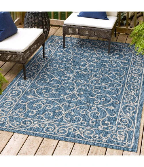 Jonathan Y SANTA MONICA Blue SMB106D 10ft. X 14ft. Rect. Rug