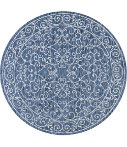 Jonathan Y SANTA MONICA Blue SMB106D 6ft.7in. Round Rug