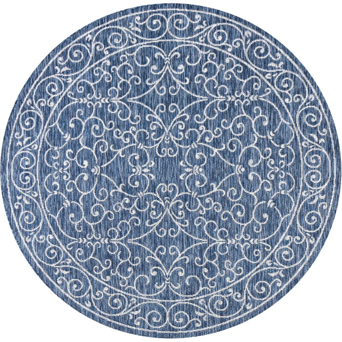 Jonathan Y SANTA MONICA Blue SMB106D 7ft.-9in. Round Rug