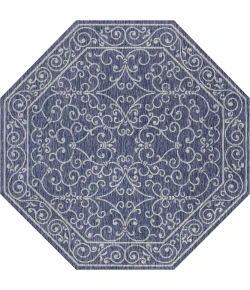Jonathan Y SANTA MONICA Blue SMB106D 5ft.-3in. Octagon Rug