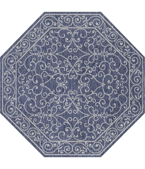 Jonathan Y SANTA MONICA Blue SMB106D 5ft.-3in. Octagon Rug