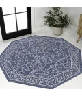 Jonathan Y SANTA MONICA Blue SMB106D 5ft.-3in. Octagon Rug
