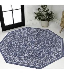 Jonathan Y SANTA MONICA Blue SMB106D 5ft.-3in. Octagon Rug