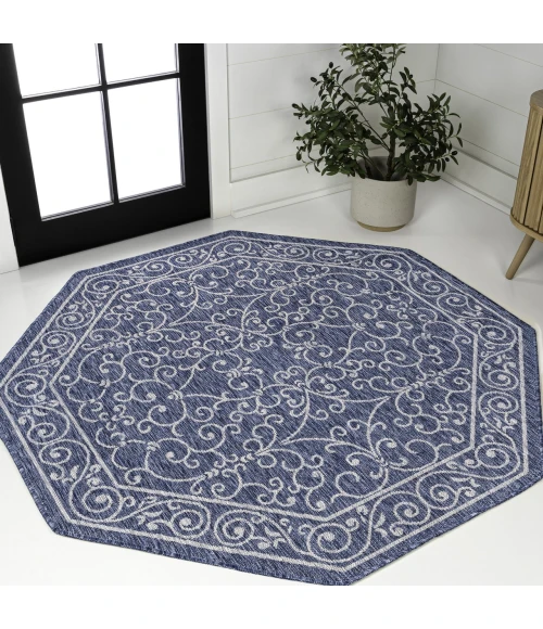 Jonathan Y SANTA MONICA Blue SMB106D 5ft.-3in. Octagon Rug