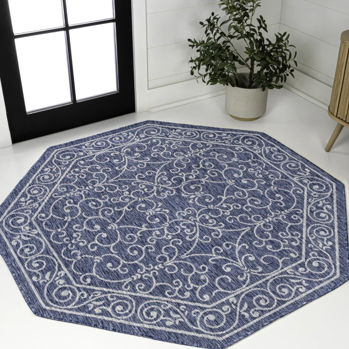 Jonathan Y SANTA MONICA Gray SMB106E 7ft.-9in. Octagon Rug