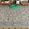 Jonathany Santa Monica SMB106E Gray/Teal Area Rug 5 ft. 3 in. X 7 ft. 7 in. Rectangle
