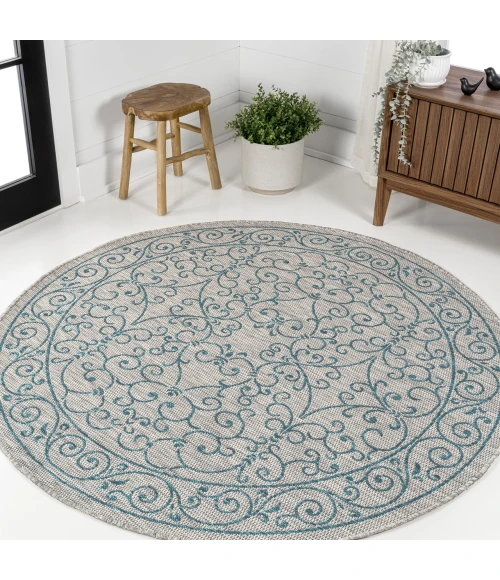 Jonathan Y SANTA MONICA Gray SMB106E 5ft.3in. Round Rug
