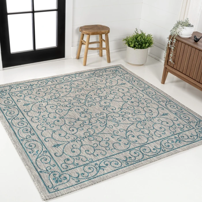 Jonathan Y SANTA MONICA Green SMB106F 9ft. Square Rug