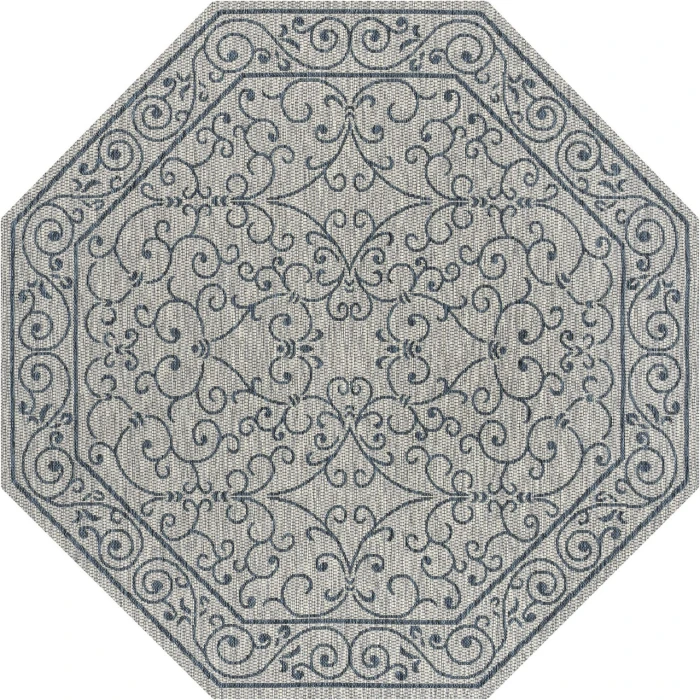 Jonathan Y SANTA MONICA Gray SMB106E 5ft.-3in. Octagon Rug