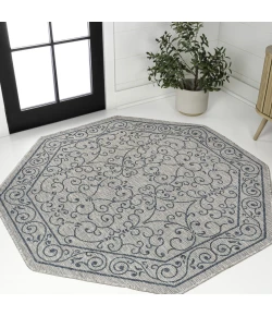 Jonathan Y SANTA MONICA Gray SMB106E 5ft.-3in. Octagon Rug