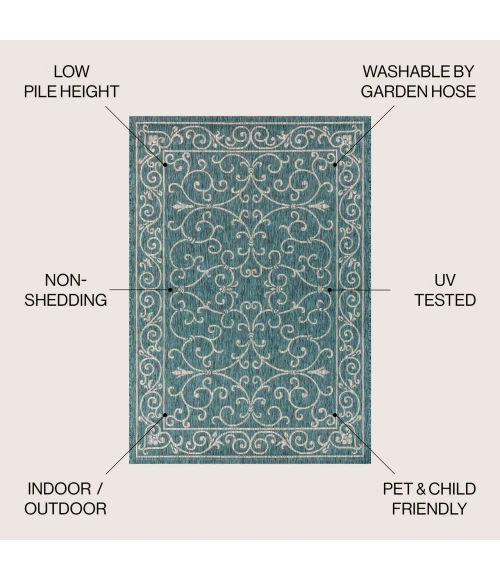 Jonathan Y SANTA MONICA Green SMB106F 6ft. X 9ft. Rect. Rug