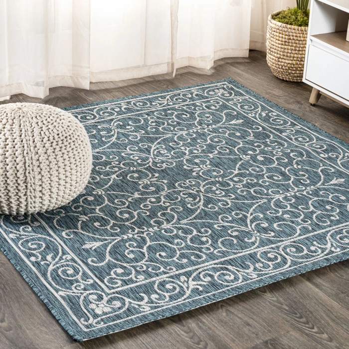 Jonathan Y SANTA MONICA Green SMB106F 7ft.-9in. Square Rug