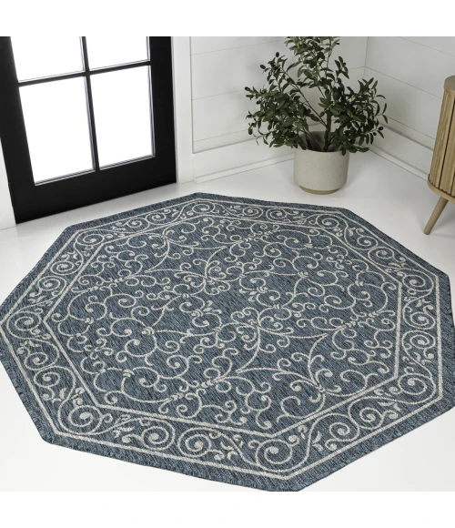 Jonathan Y SANTA MONICA Black SMB106G 7ft.-9in. Octagon Rug